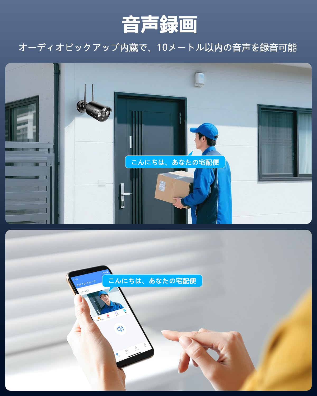 Amazon.co.jp: 【ダブルアンテナ信号強化・500万画素対応・AI人体検出